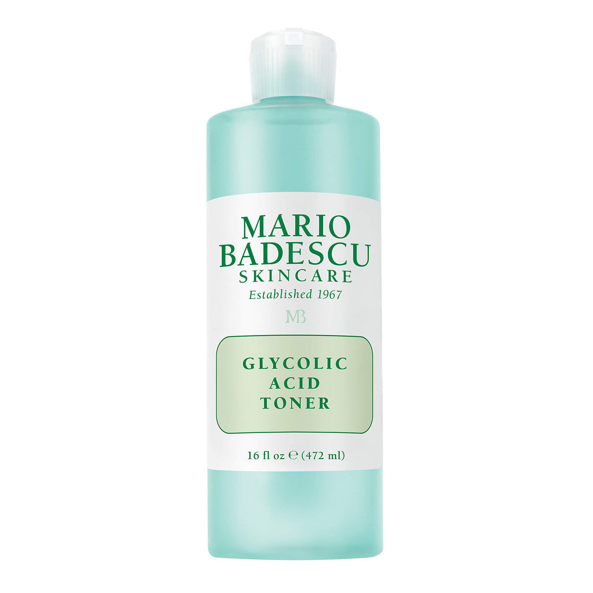 Mario Badescu front bottle image showing product and packaging benefit: clear toner for smoothing