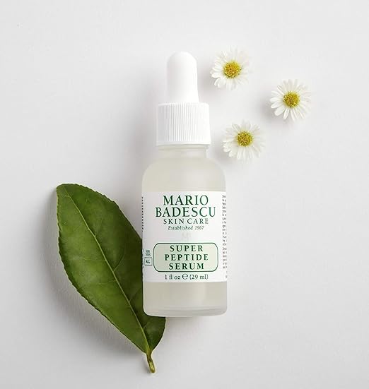 Mario Badescu ingredients display with green tea and sage showing antioxidant benefit