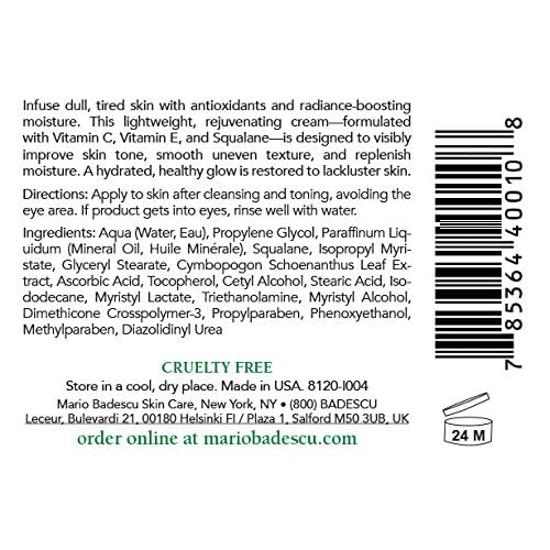 Mario Badescu cream texture close-up showing lightweight consistency and quick absorption