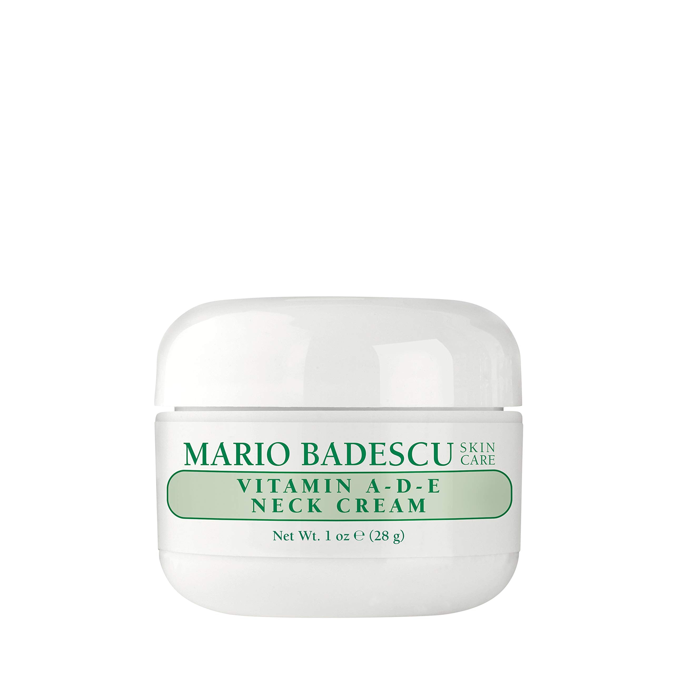 Mario Badescu jar front view showing label and compact packaging, highlights brand reliability