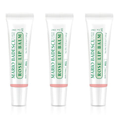 Mario Badescu front tube showing rose lip balm and easy application