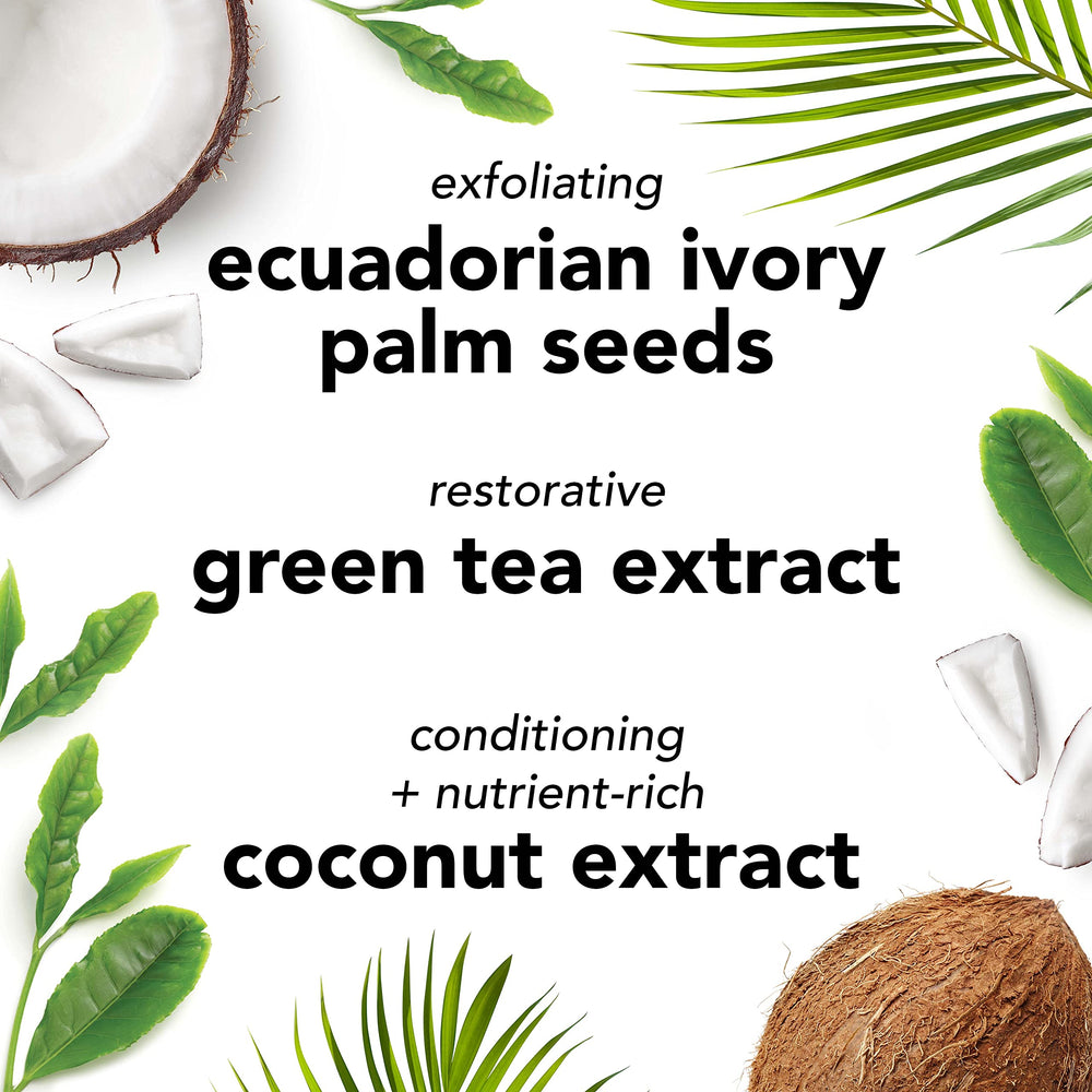 Mario Badescu scrub on hands demonstrating creamy-gel application and easy spread benefit
