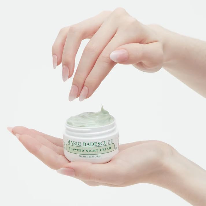Mario Badescu jar label closeup showing ingredients and gentle formula