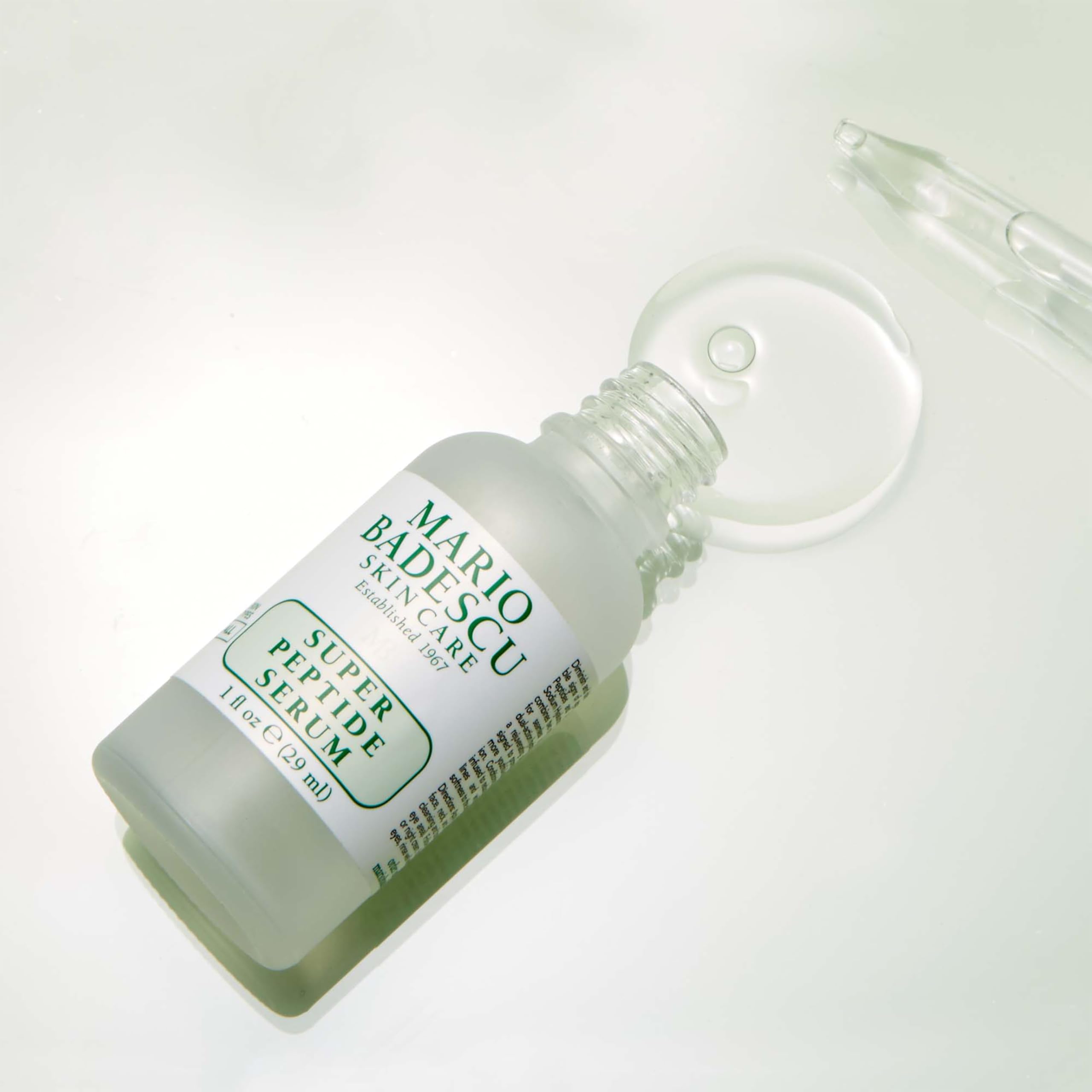 Mario Badescu serum paired with Peptide Renewal Cream to enhance peptide results