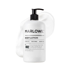 MARLOWE. front pump bottle showing label and 15 oz size for easy identification and use