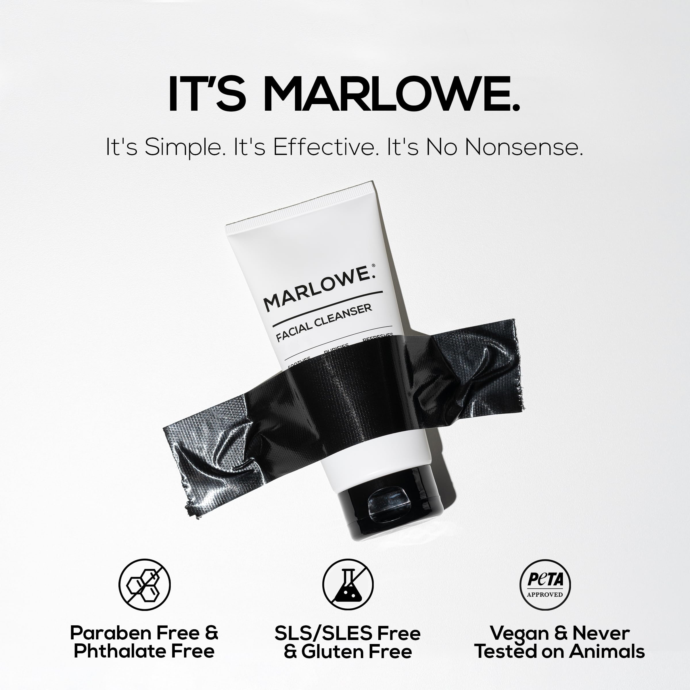 MARLOWE. cleanser paired with moisturizer and SPF for routine benefit
