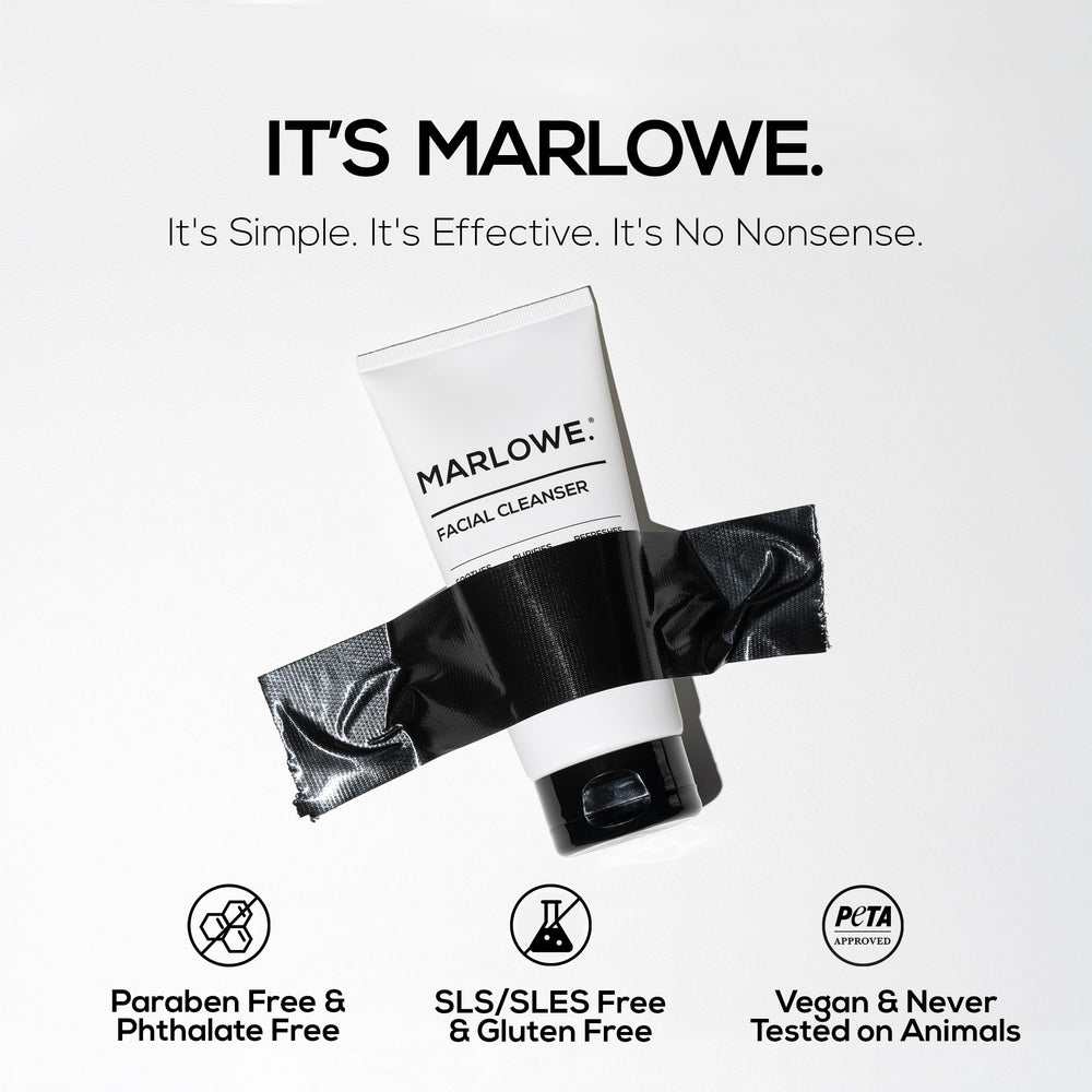 MARLOWE. cleanser paired with moisturizer and SPF for routine benefit