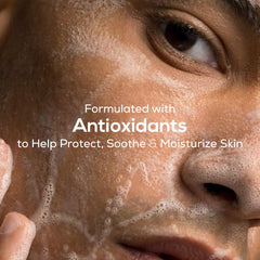 MARLOWE. cleanser being squeezed onto hand for quick cleansing benefit