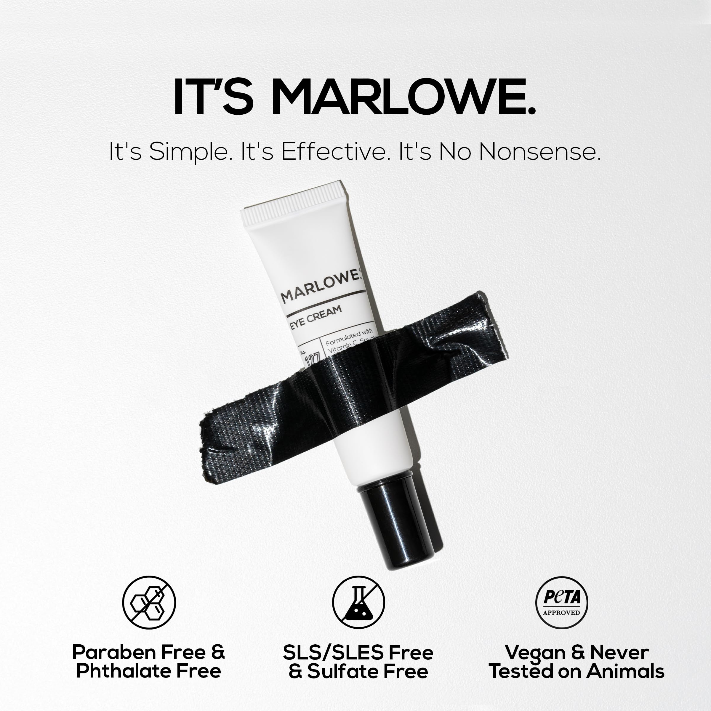MARLOWE. open tube dispensing small amount showing easy, controlled application