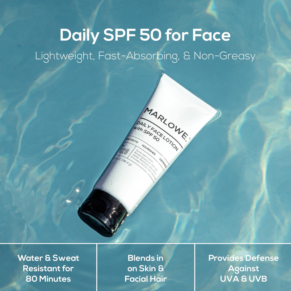 MARLOWE. ingredients label highlighting nourishing, fragrance-free formula