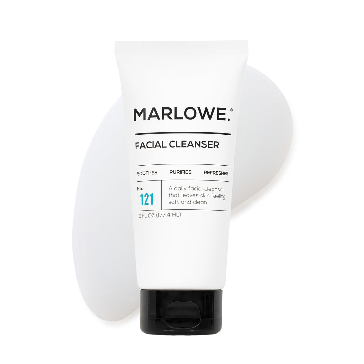 MARLOWE. front tube showing product and size, clear branding and benefit
