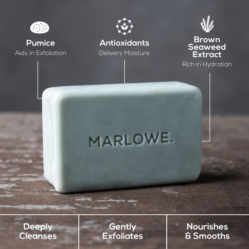 MARLOWE. bar beside a common object showing true 7 oz size advantage