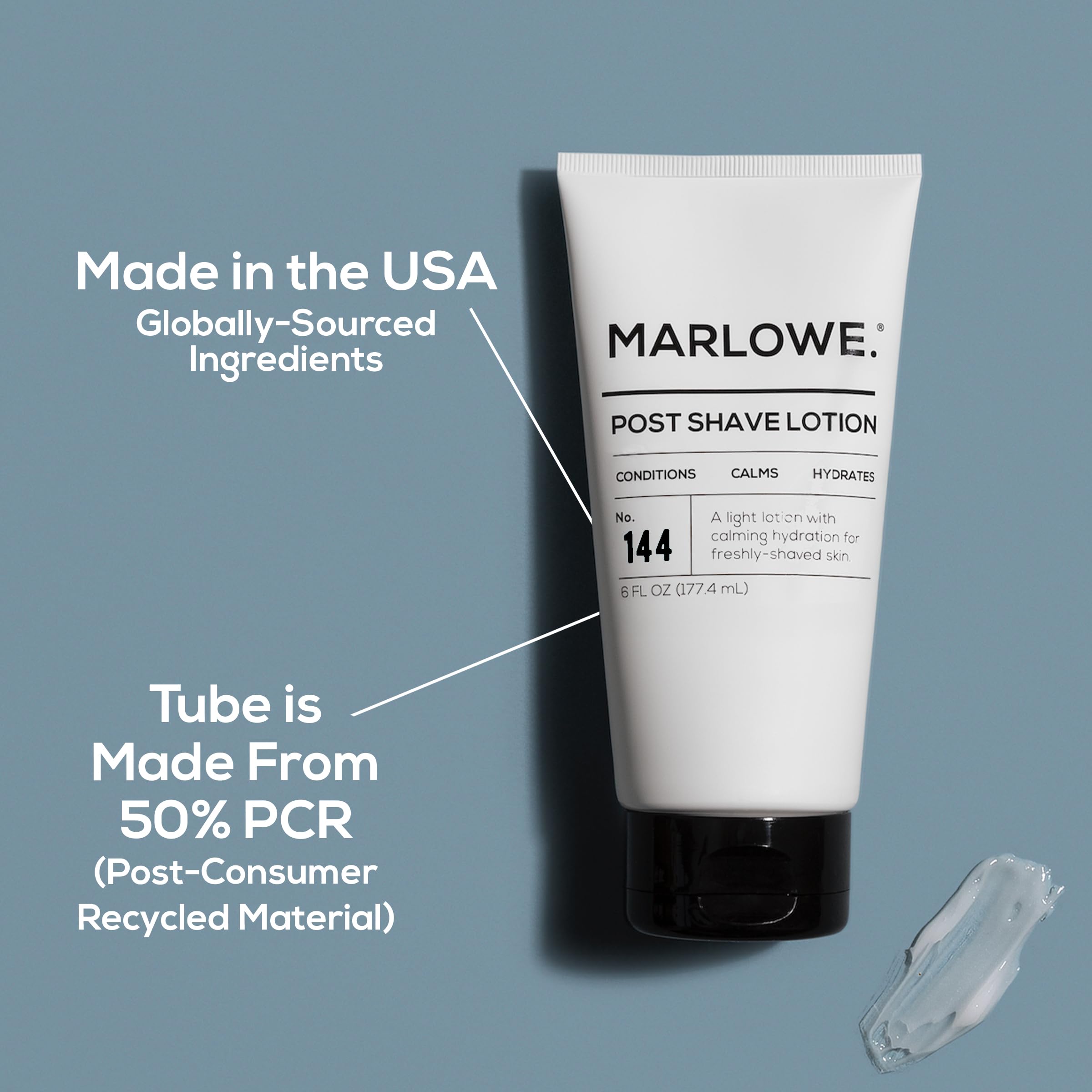 MARLOWE. applying aftershave to jawline for soothing hydration