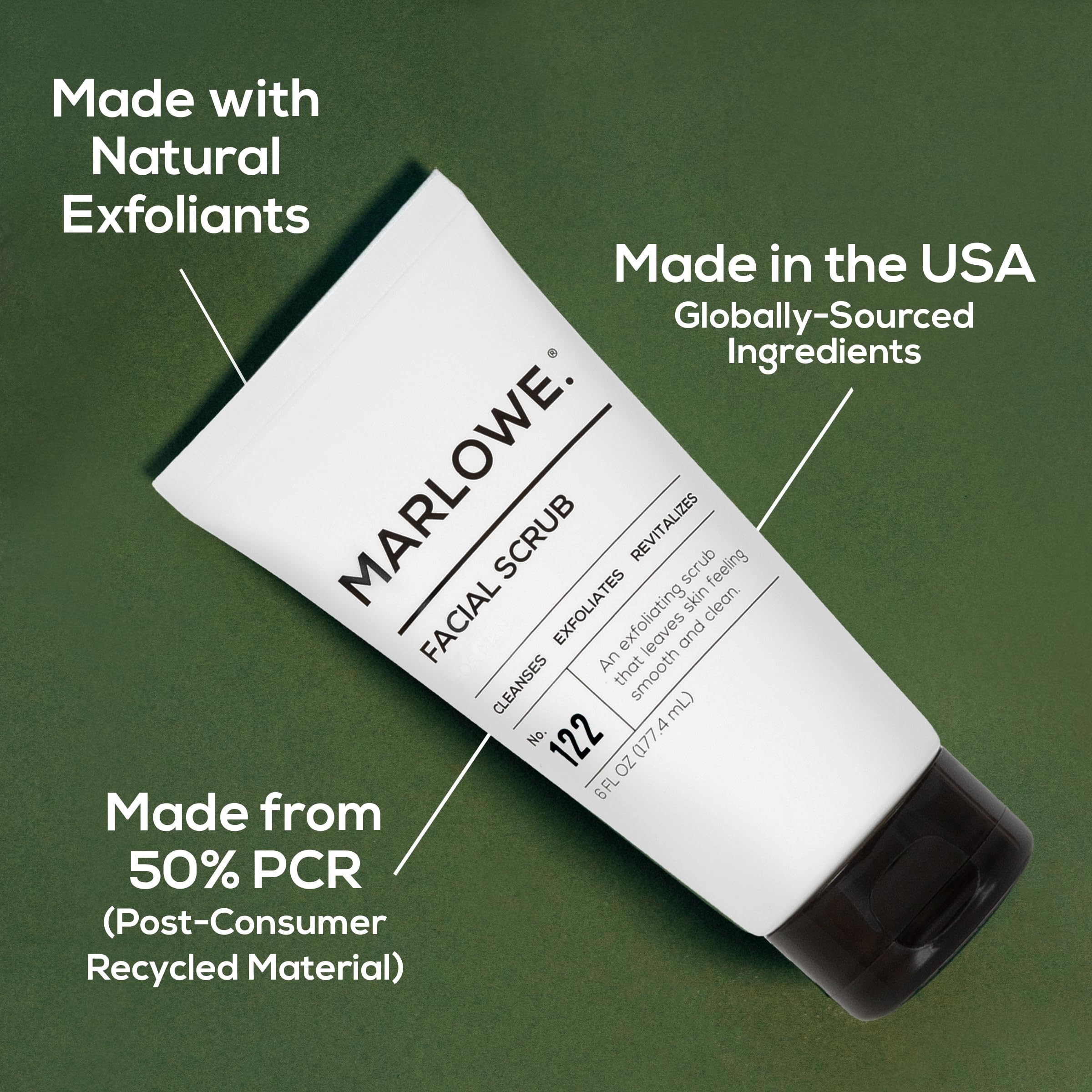 MARLOWE. scrub inside gym bag showing travel-friendly grooming advantage