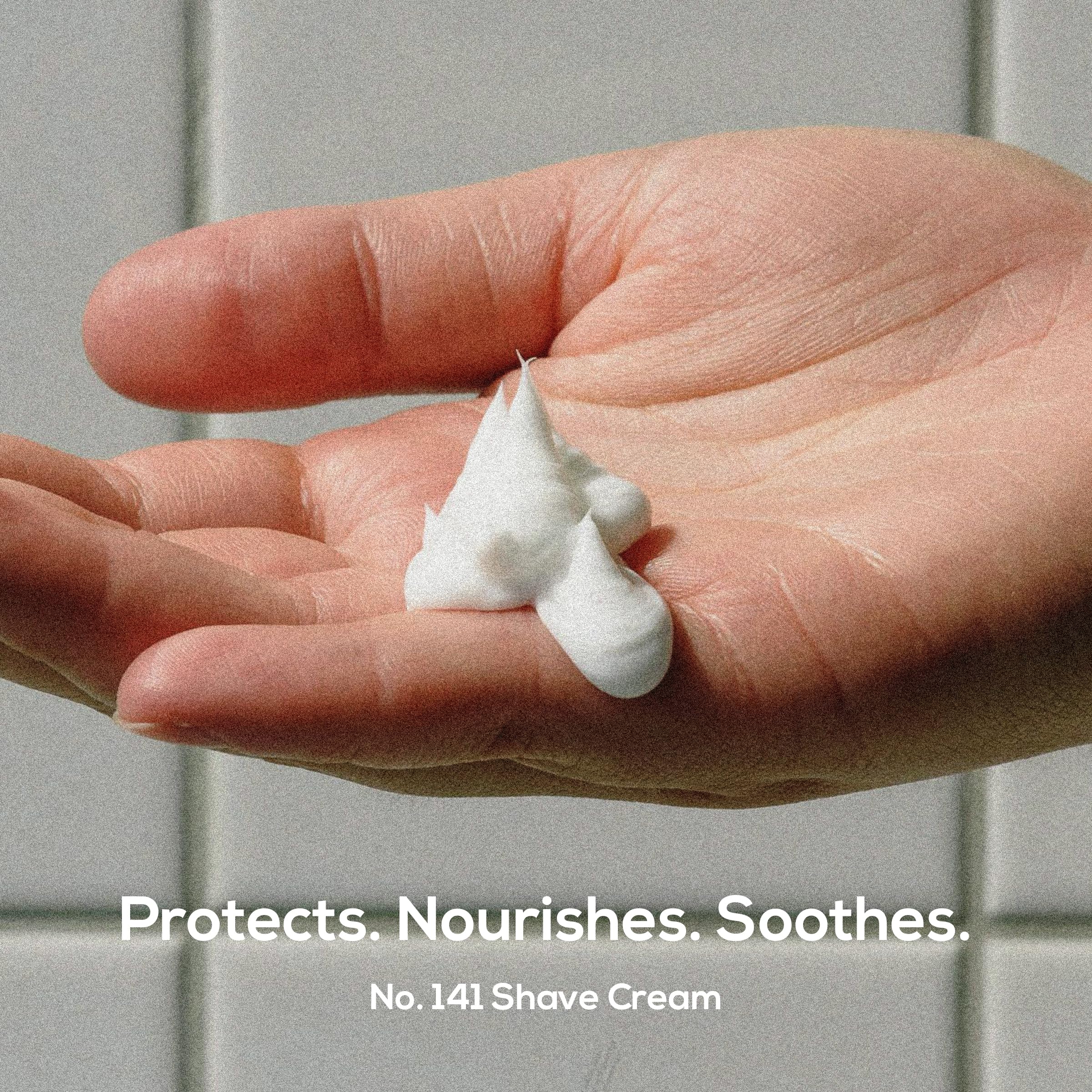MARLOWE. cream texture close-up showing smooth lather for better glide