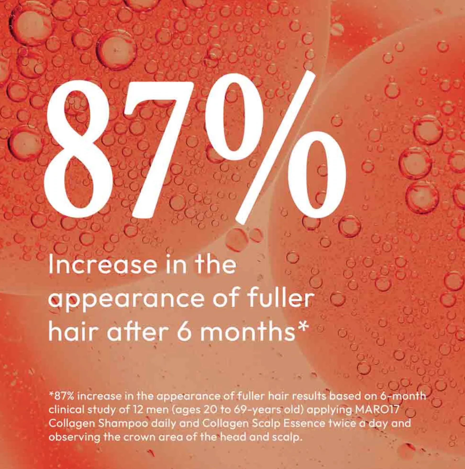 ＭＡＲＯ１７ application on scalp showing targeted use and improved scalp clarity