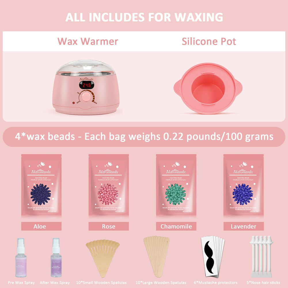 Maromamix applicators and mustache protectors arranged for varied waxing tasks