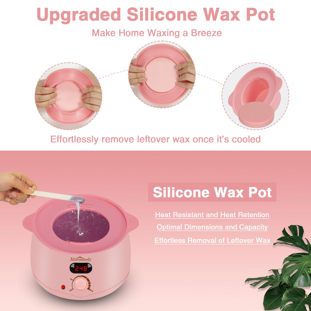 Maromamix wax warmer size comparison with hand showing compact portability