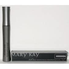 Mary Kay Lash Love waterproof mascara front packaging showing sleek tube and bold black shade benefit: long‑wear definition