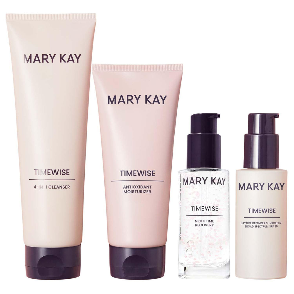 Mary Kay front packaging showing complete TimeWise set and calming design benefits hydration