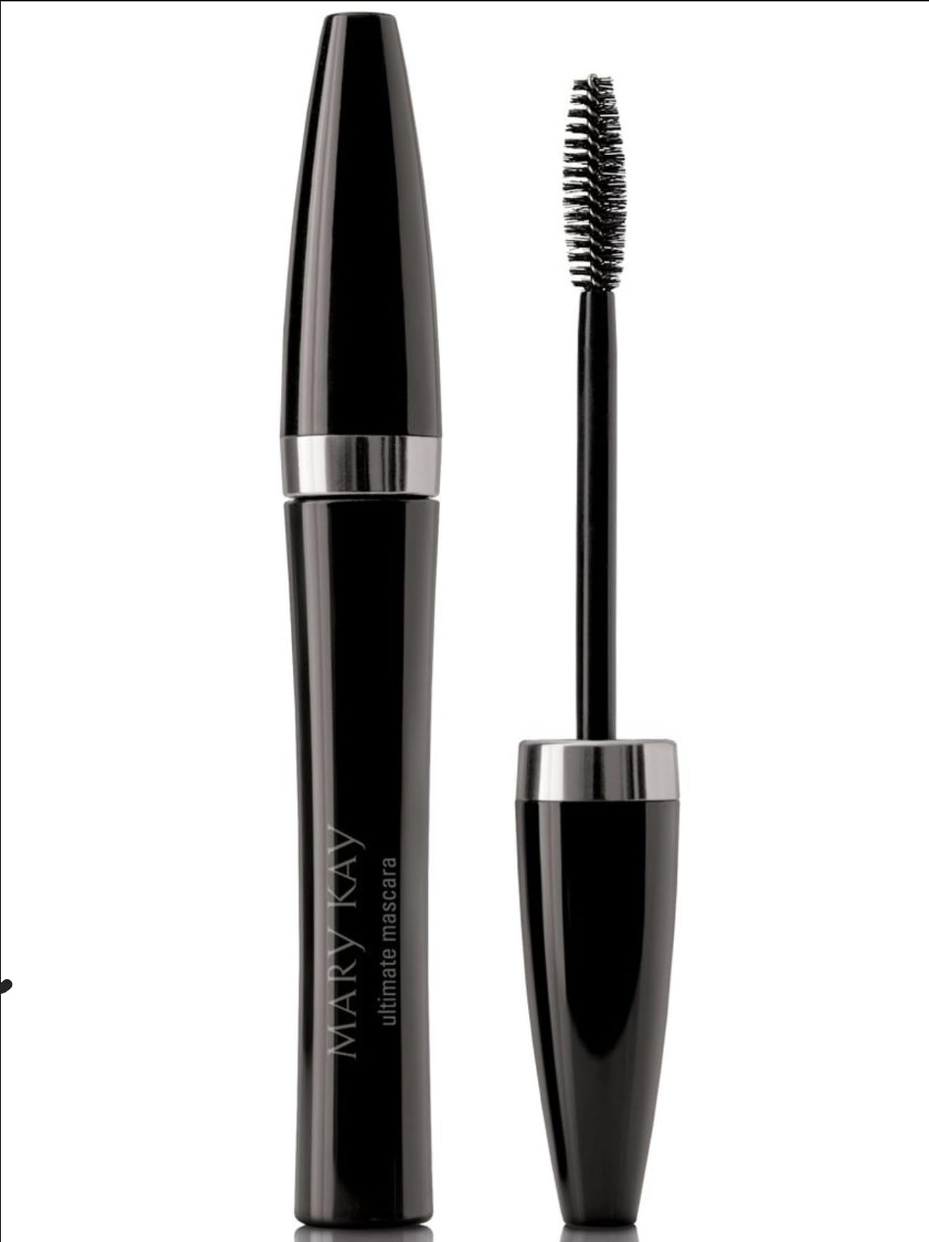 Mary Kay Ultimate Mascara front packaging showing sleek tube and bold black shade benefit