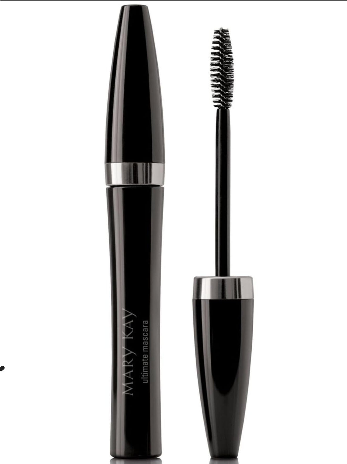 Mary Kay Ultimate Mascara front packaging showing sleek tube and bold black shade benefit