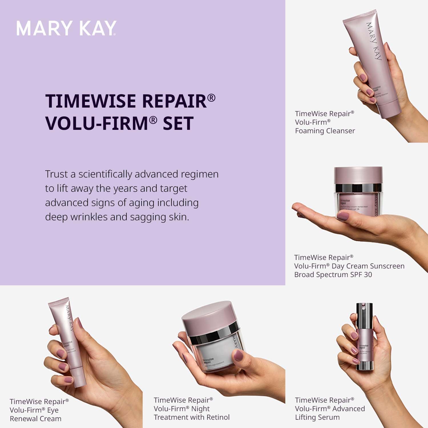 Mary Kay Volu-Firm serum pump detail showing controlled dispensing and precision