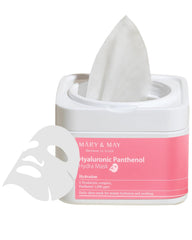 Mary&May front box showing 30-sheet pack and sealed lid for freshness