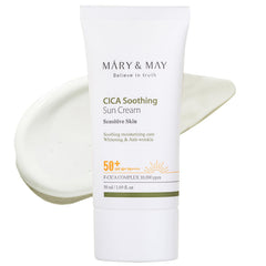 Mary&May front packaging showing SPF50+ protection benefit