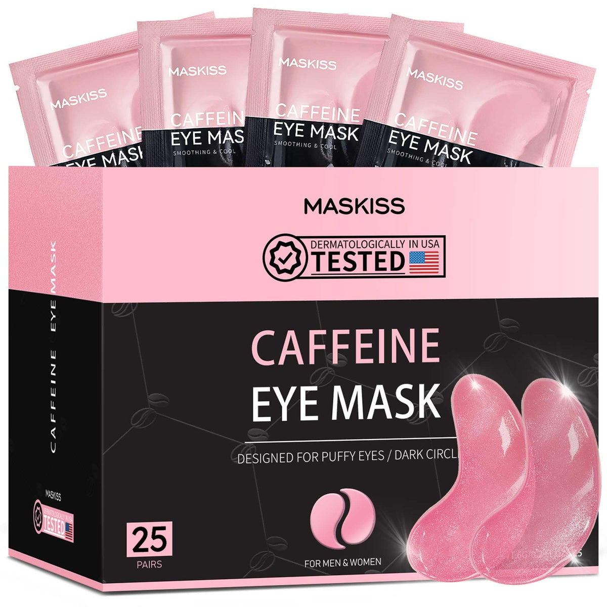 Maskiss front packaging showing 25 pairs and benefits