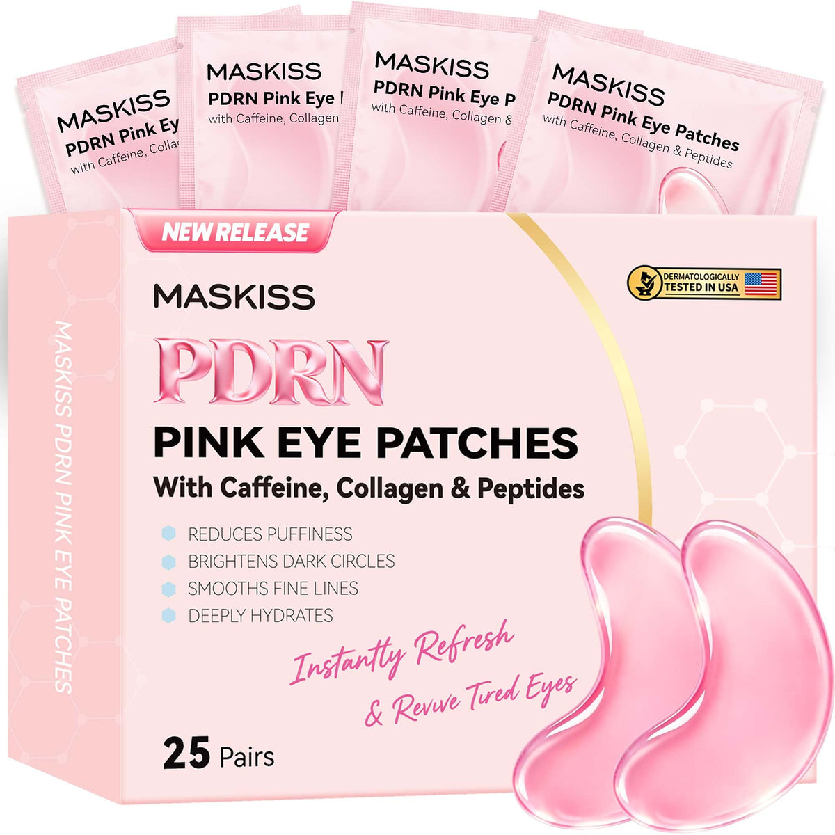 Maskiss front packaging showing 25 pairs and product benefits