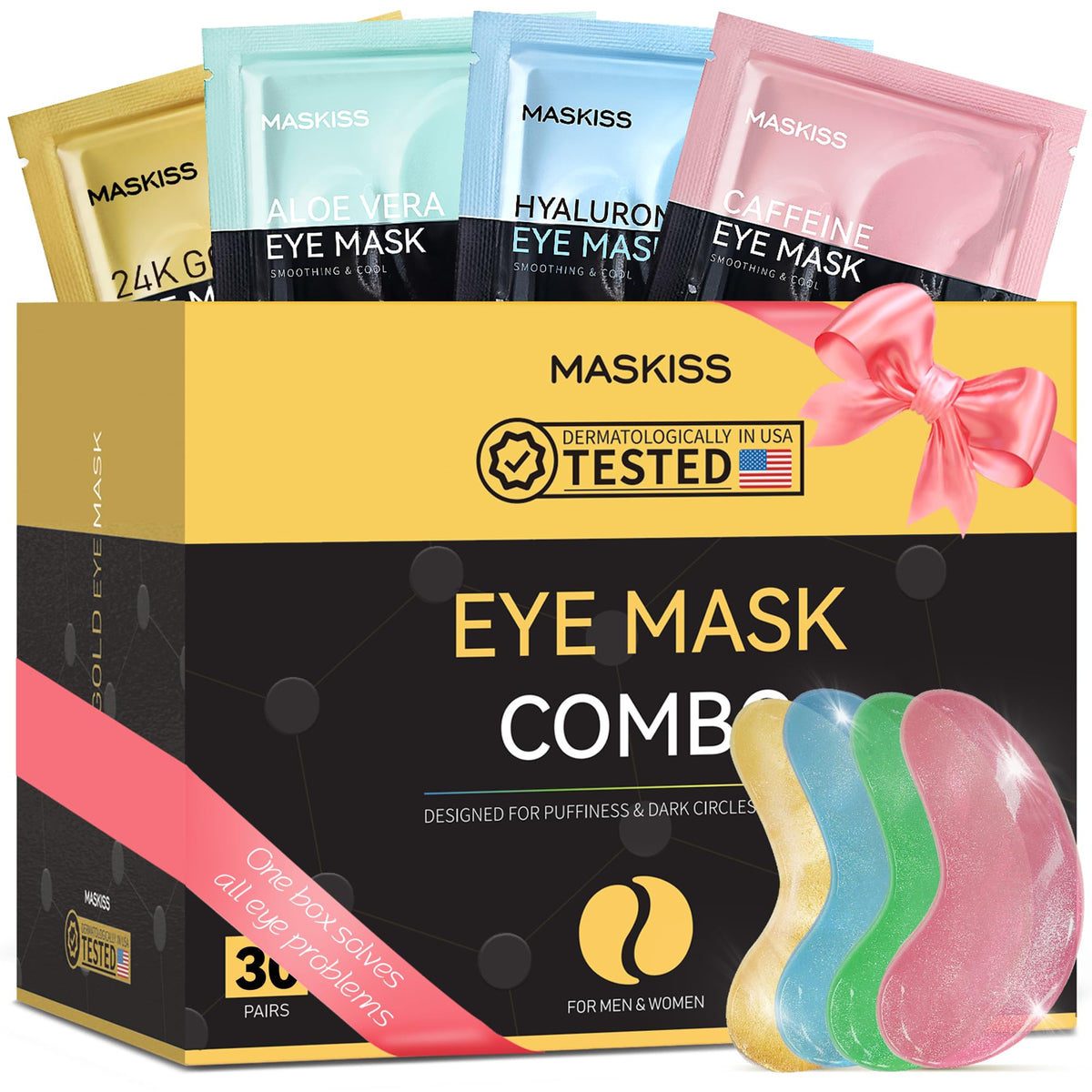 Maskiss front packaging showing 30 pairs and variety benefits