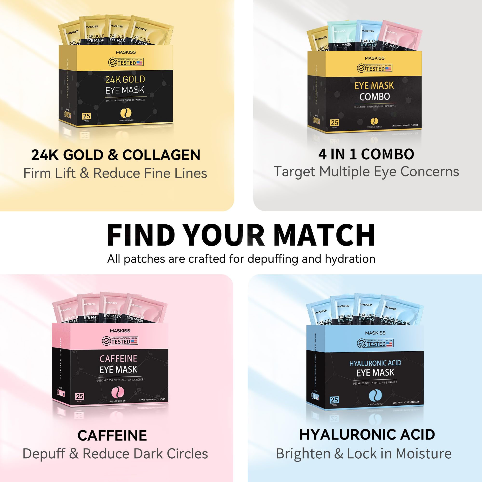 Maskiss patches on vanity to show daily self-care routine