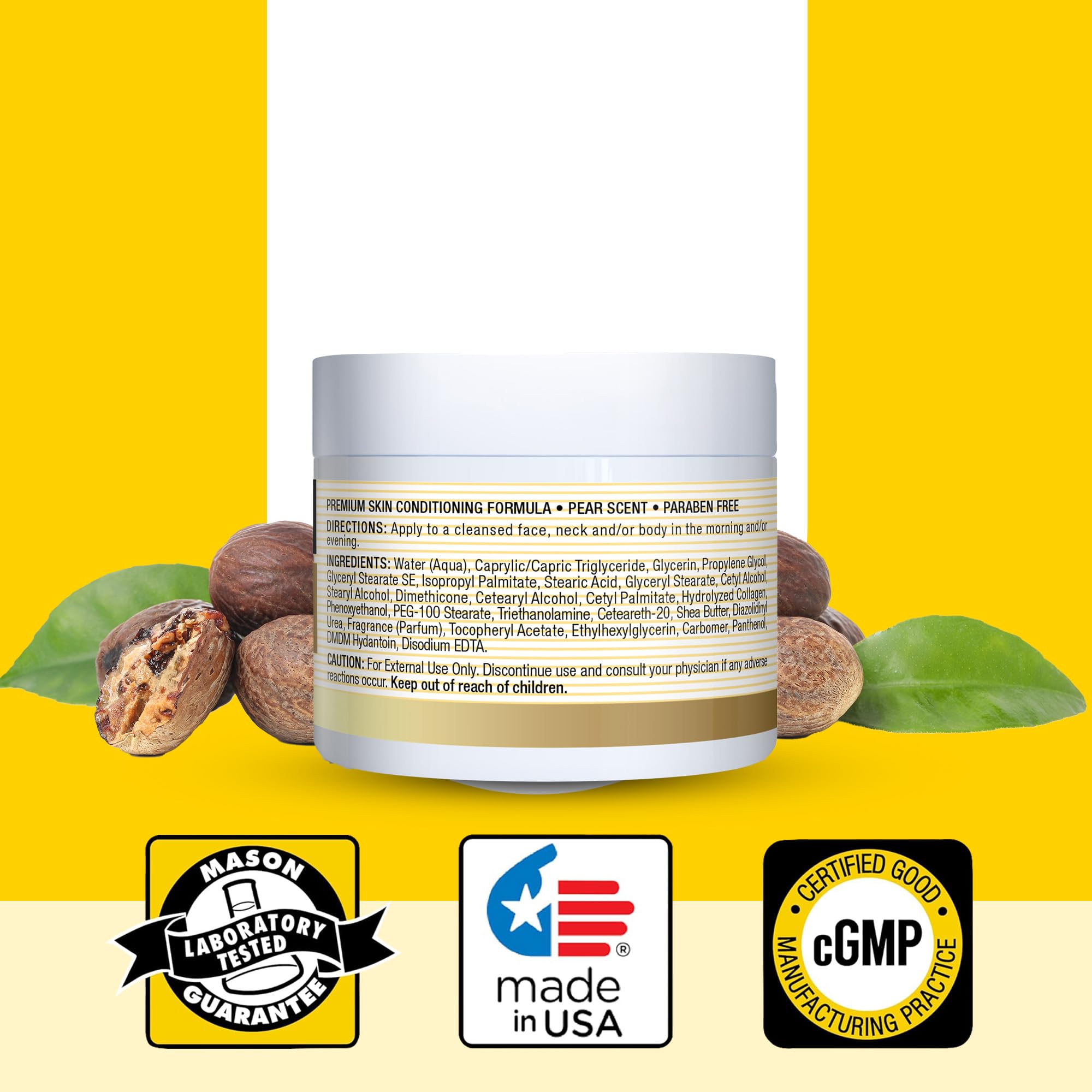 MASON NATURAL jar styled on bathroom counter suggesting daily routine benefit