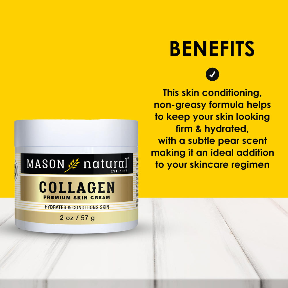 MASON NATURAL open jar showing cream texture for quick absorption benefit