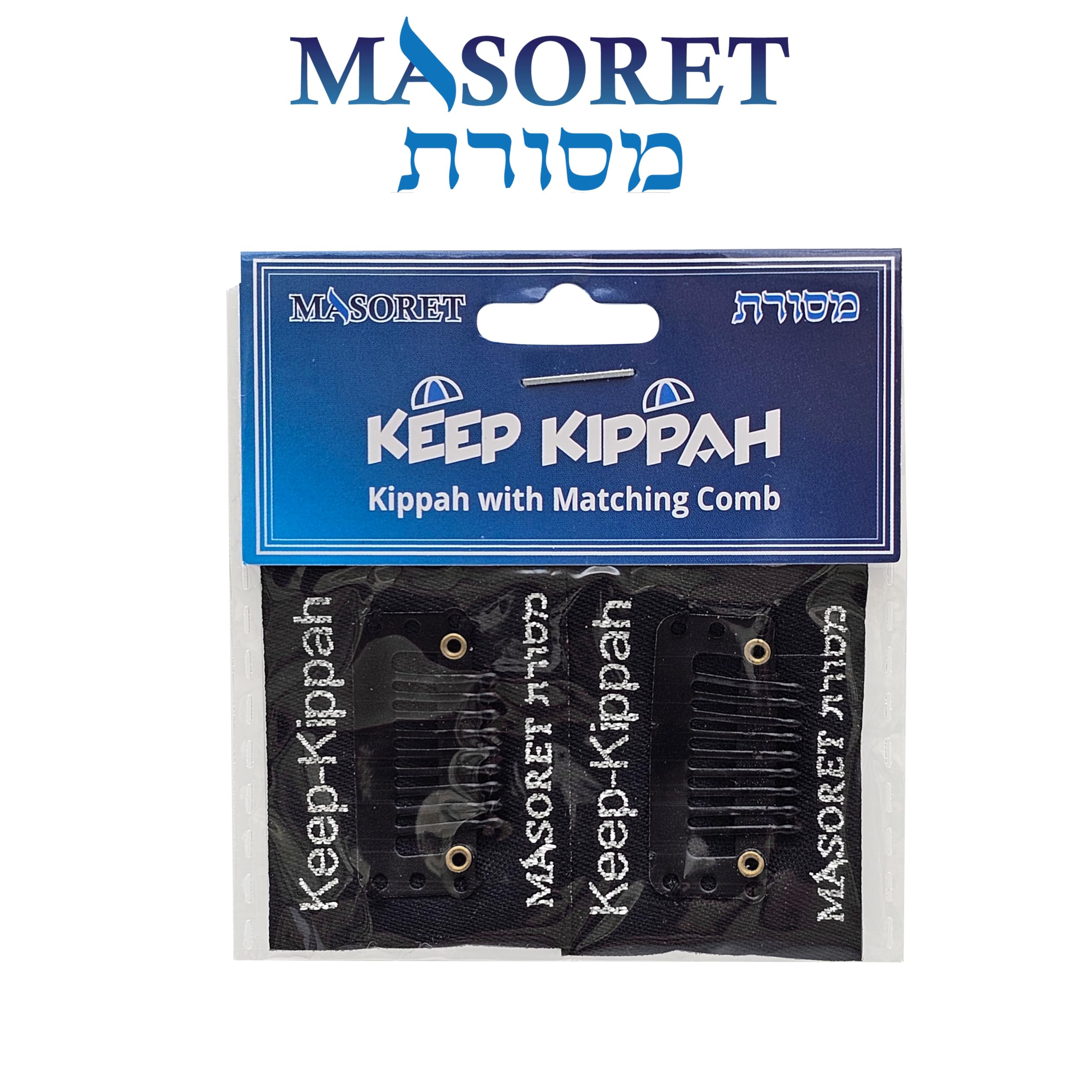 MASORET clips in hair demonstrating stable kippah hold during movement