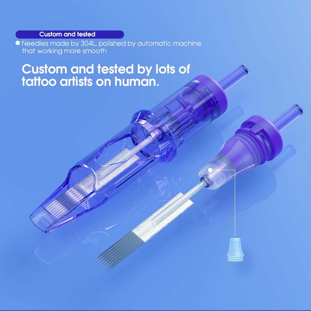 MAST TATTOO cartridge held in hand showing scale and compatibility with standard grips