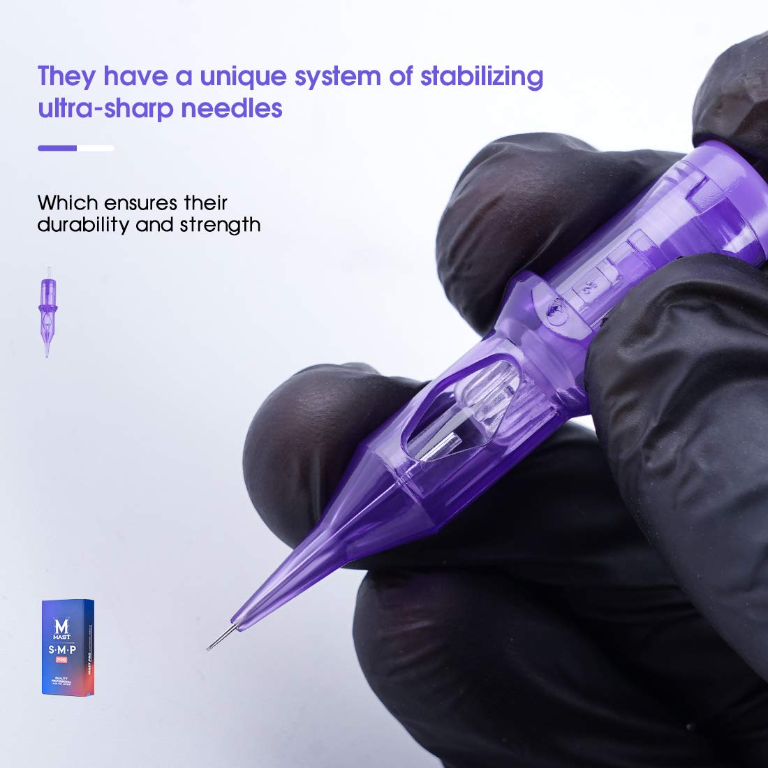 MAST TATTOO clear tip close-up giving visible needle alignment benefit