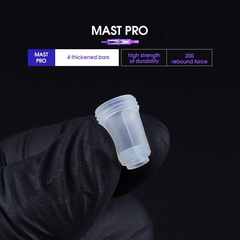 MAST TATTOO cartridge in use during scalp micropigmentation demonstrating steady strokes