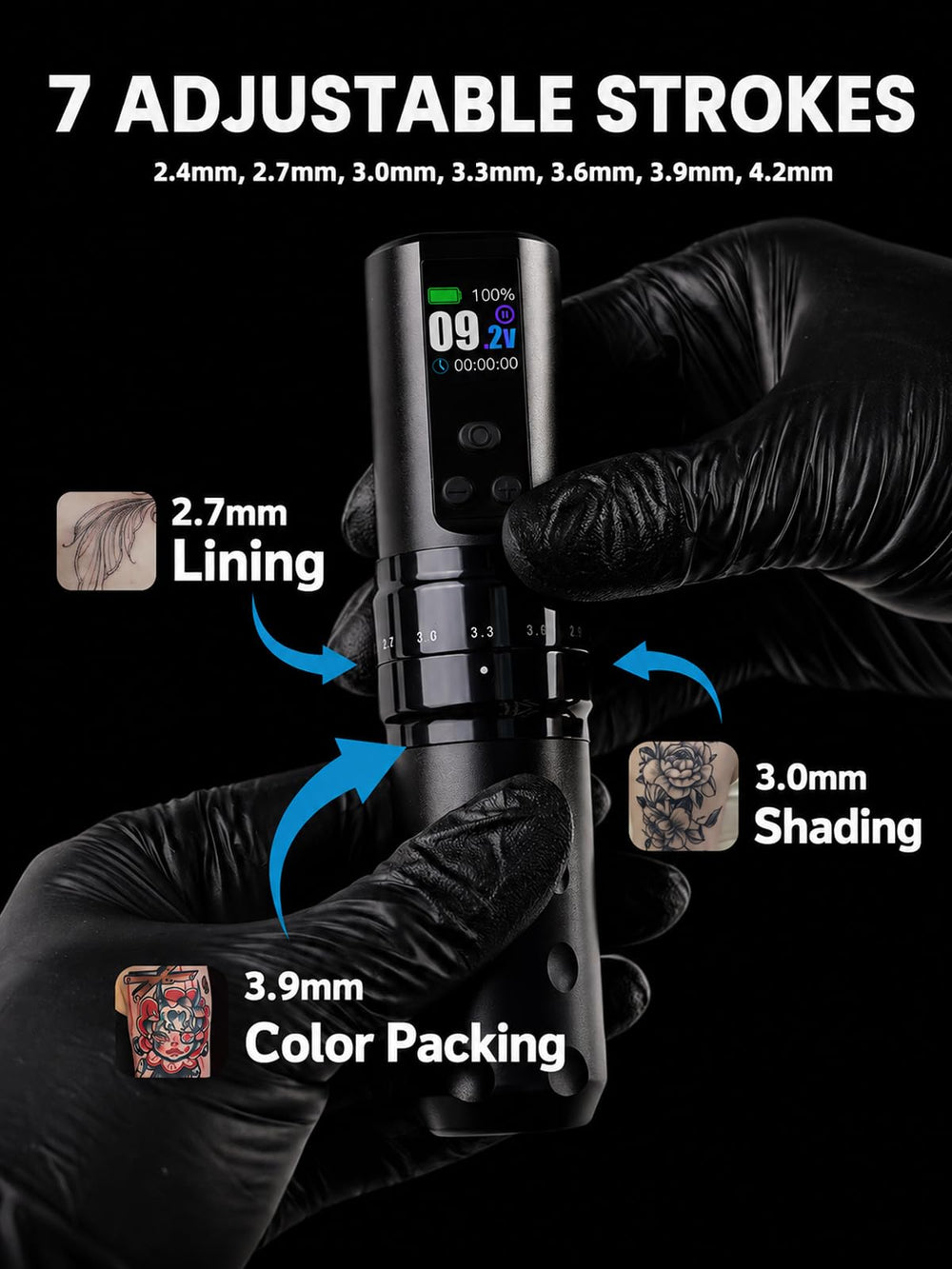 MAST TATTOO close-up of pen grip highlighting ergonomic comfort