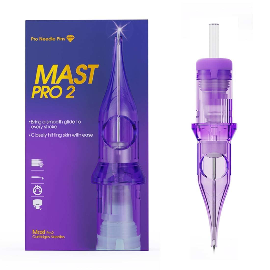 MAST TATTOO Pro2 front packaging showing sealed cartridges and clear labeling for hygiene