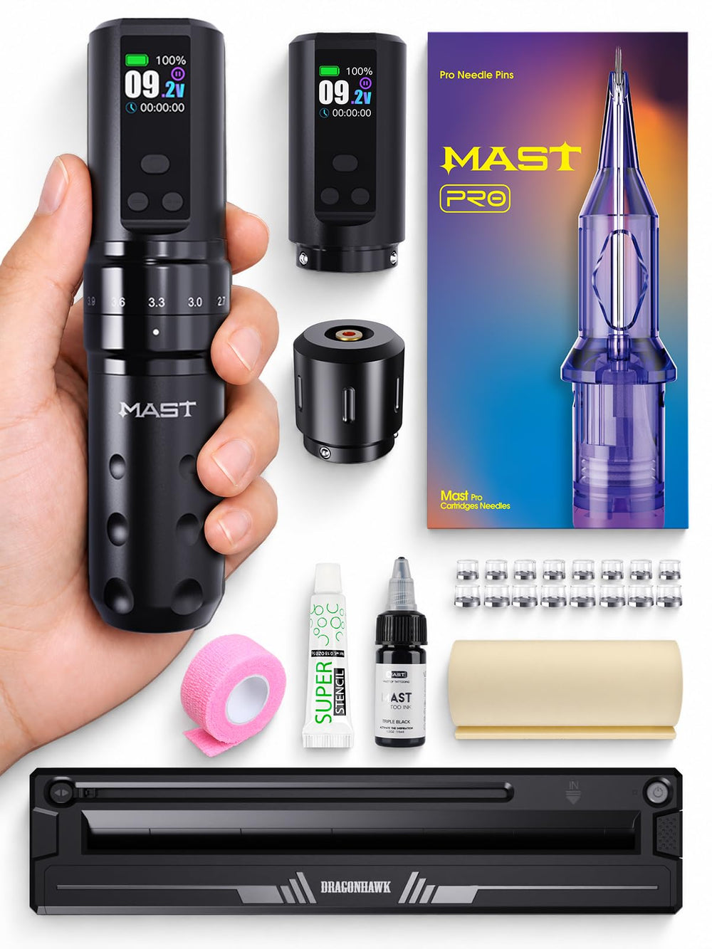 MAST TATTOO compact travel setup packed for conventions and guest spots