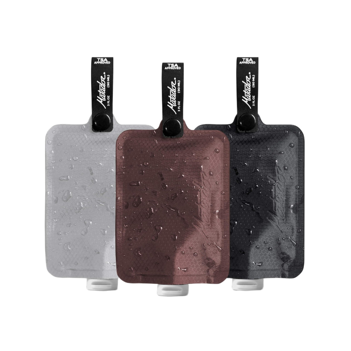 Matador toiletry bottle front pouch showing compact storage benefit