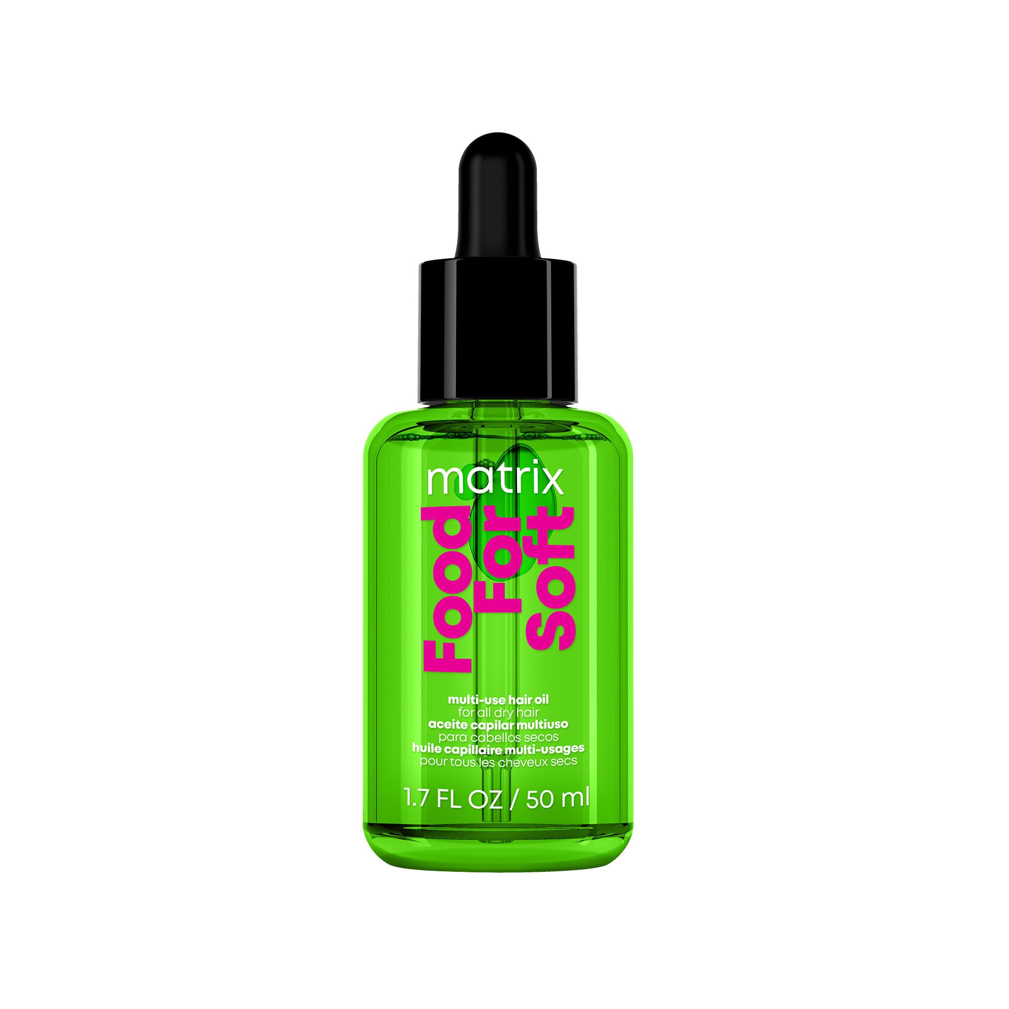 Matrix bottle front showing product and quick benefit