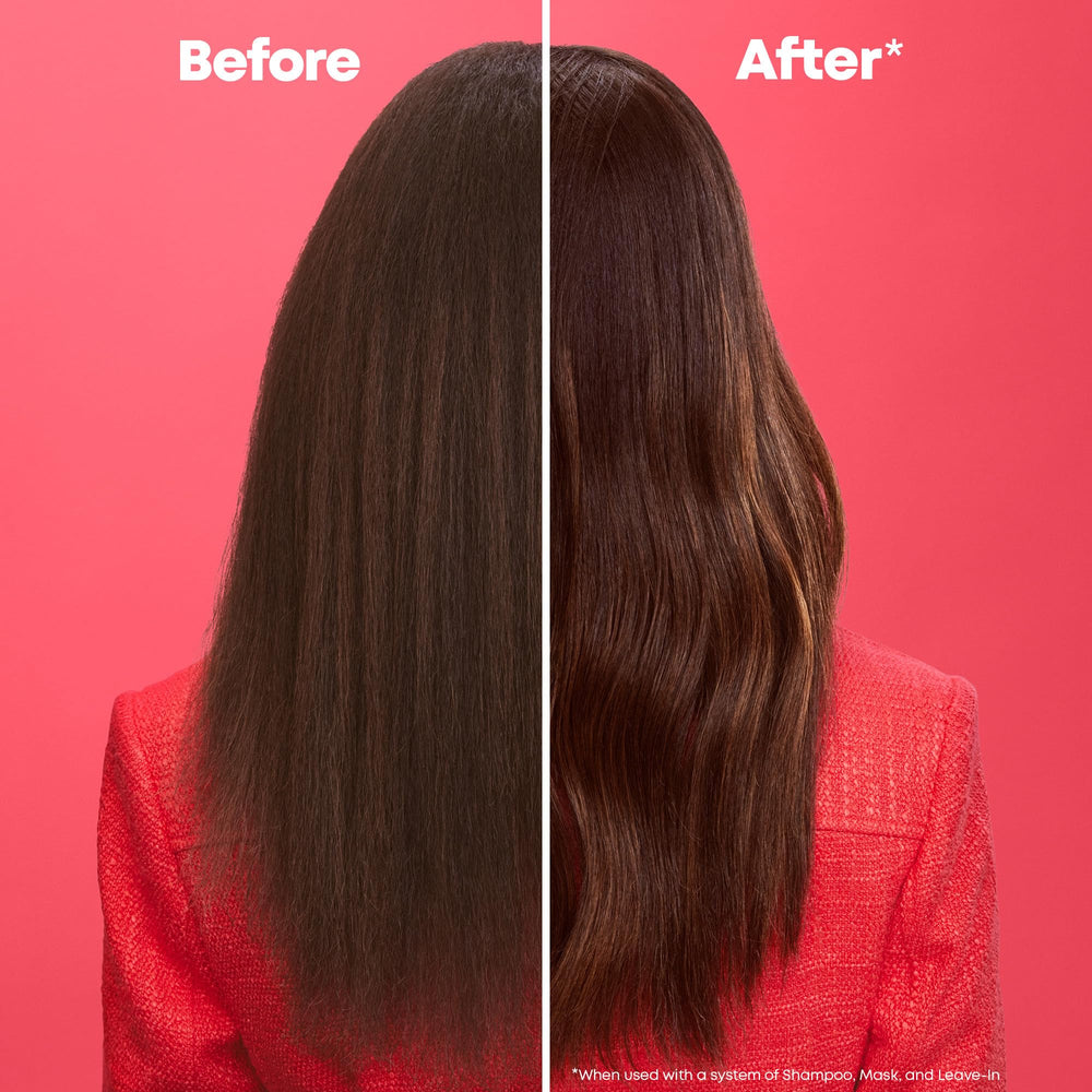 Applying Matrix conditioner to mid-lengths for detangling and softness