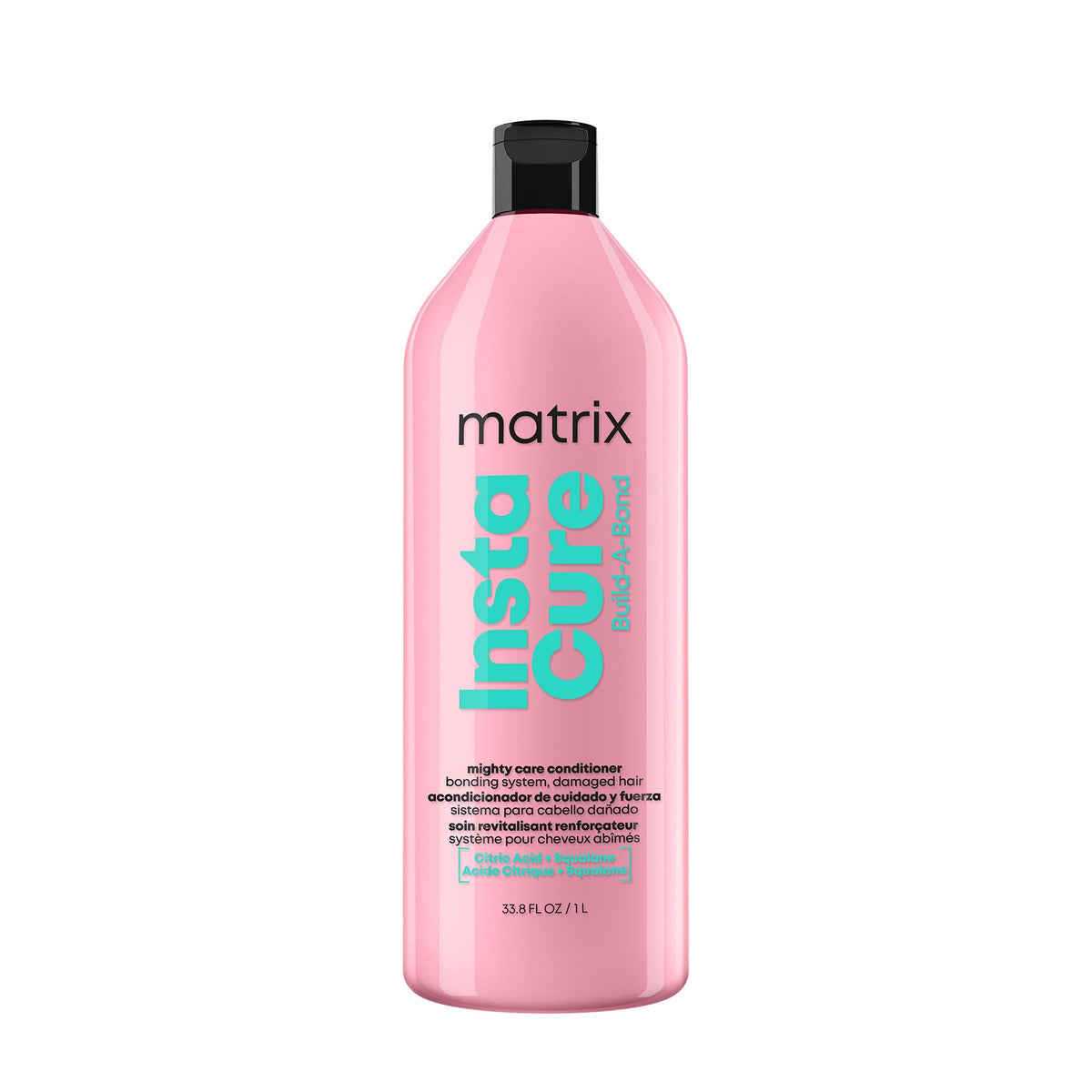 Matrix Instacure front bottle showing brand and repair benefits for stronger hair