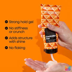 Matrix texture closeup shows gel clarity and smooth spread for easy styling