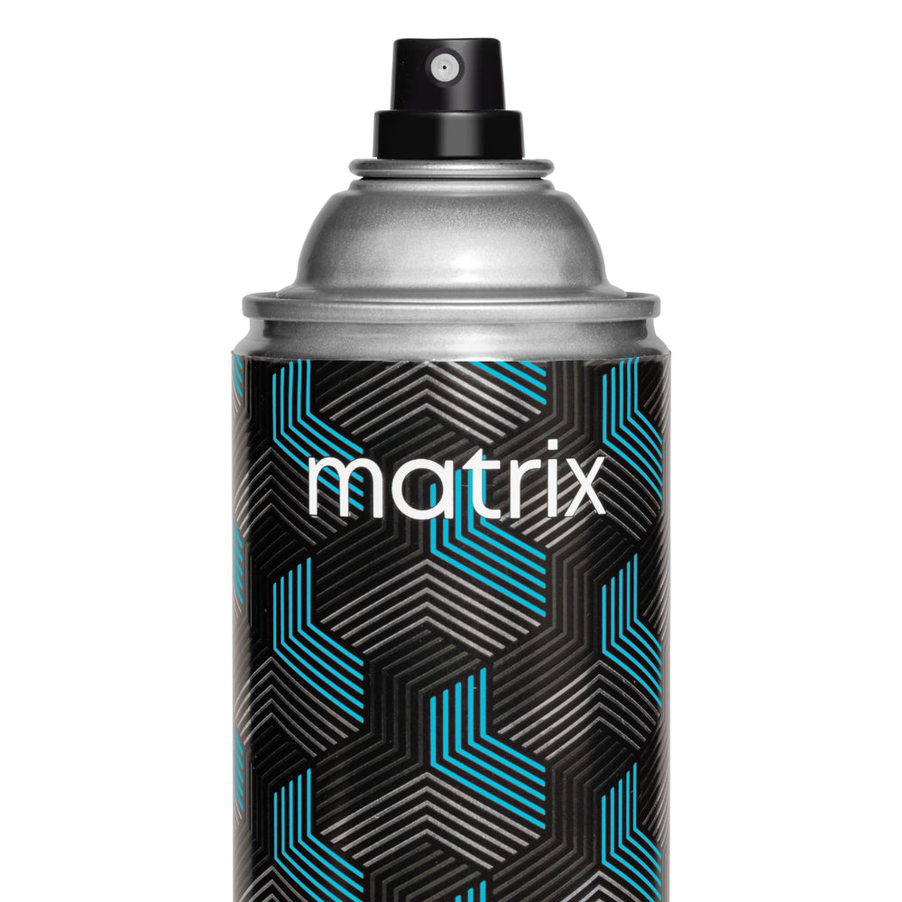 Hair with satin shine and volume after using Matrix Vavoom finishing spray