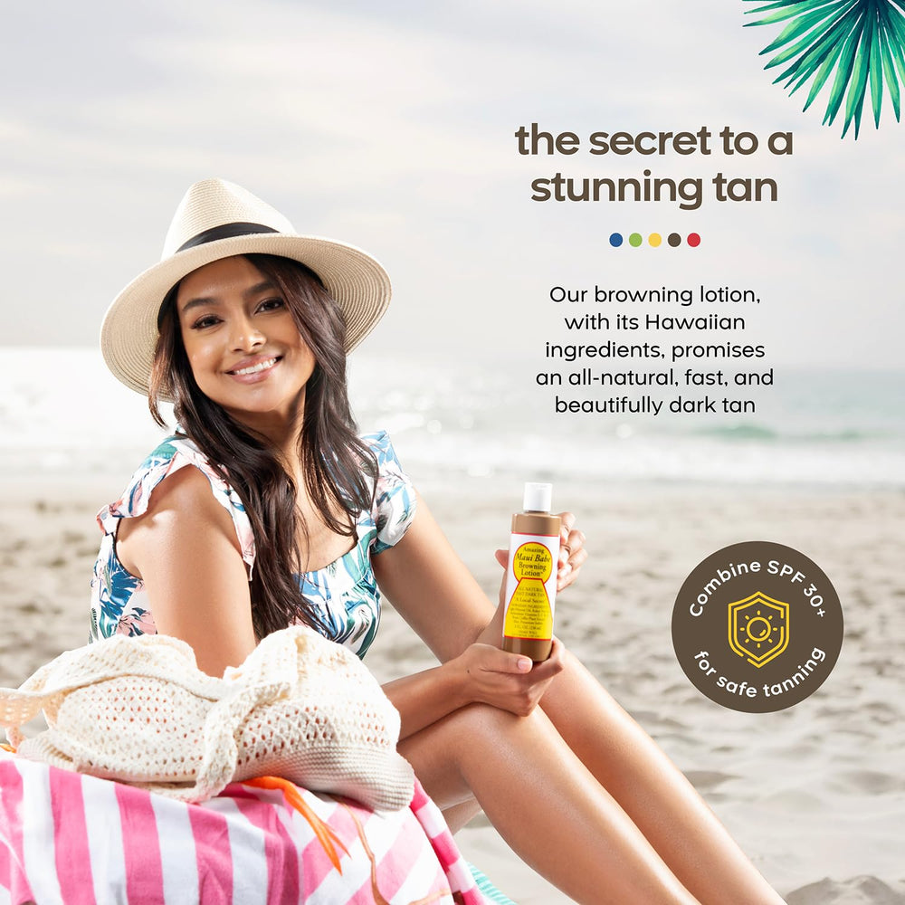 Maui Babe application on arm in sunlight showing soothing hydration benefit