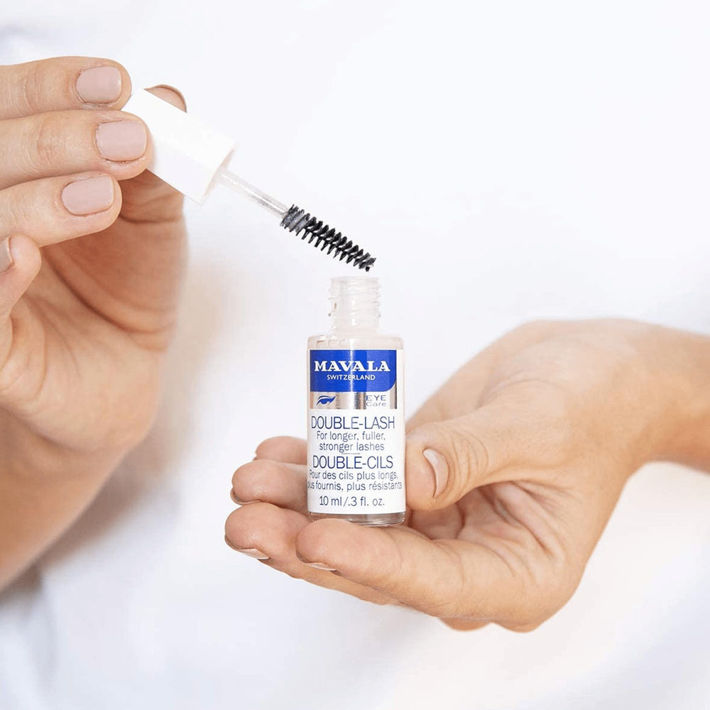 MAVALA label close-up showing ingredient emphasis and ophthalmologically tested note